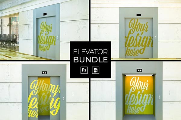 Elevator Mockups | Photoshop Free & premium Elevator Mockup Templates